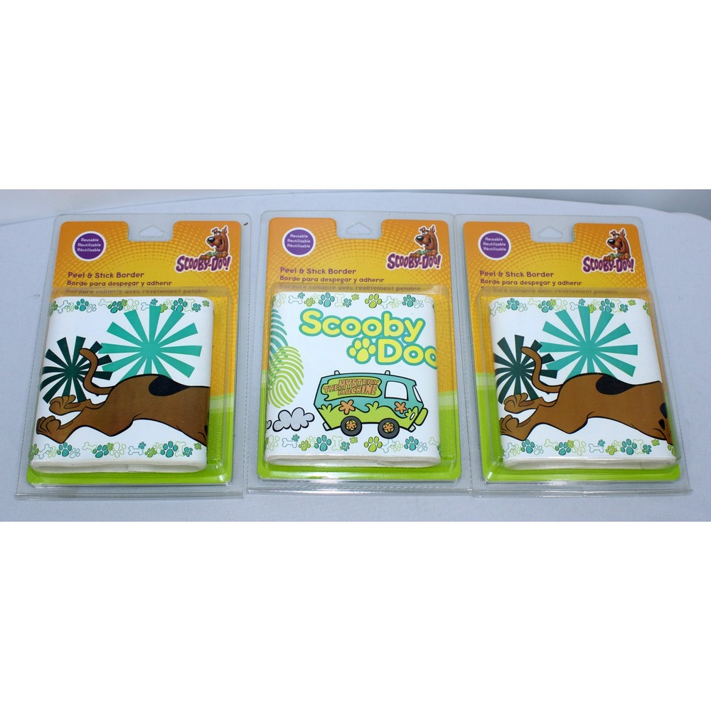 3 Pack Scooby-Doo Peel & Stick Wall Border Mystery Machine Brewster PS93992 NEW